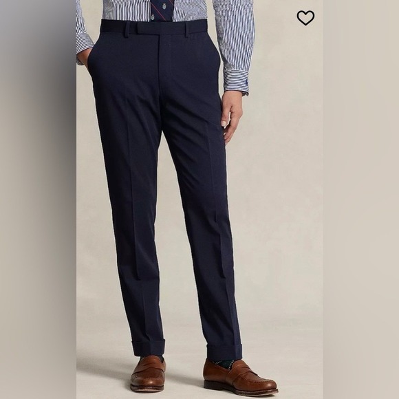 Polo Ralph‎ Lauren Mens Navy High Performance Wool Dress Pants 40W x 32L NEW